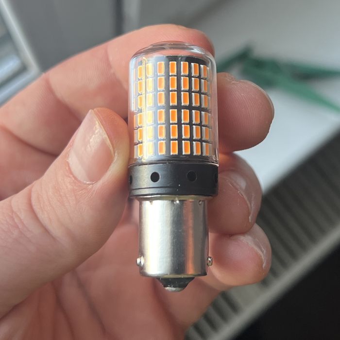 Led лампа BAU15S (PY21W), жовта.