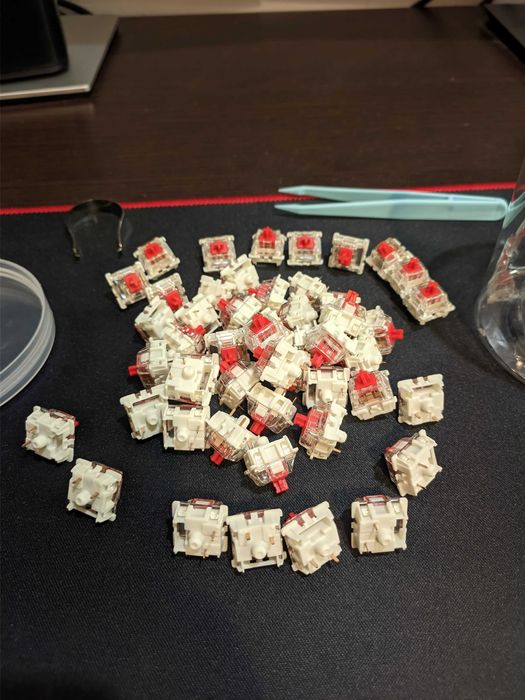 Przełączniki do klawiatury NOWE  Gateron G PRO 2 Red 50szt