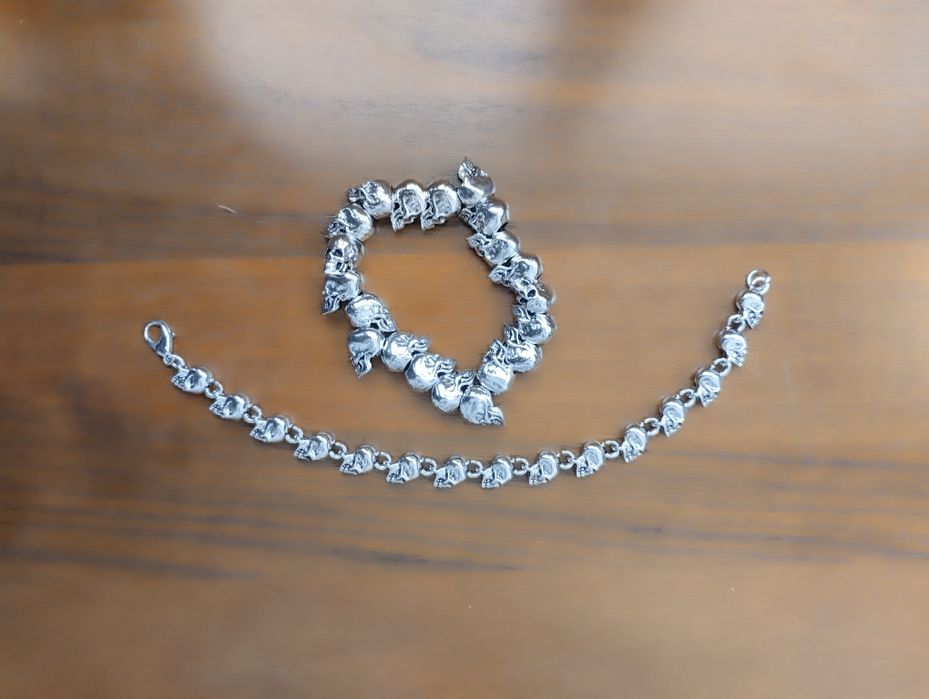 Браслет из черепов байкерские рокерские