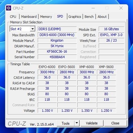 Kingston FURY 32 GB DDR5 (2x16GB) 6000 MHz FURY Beast