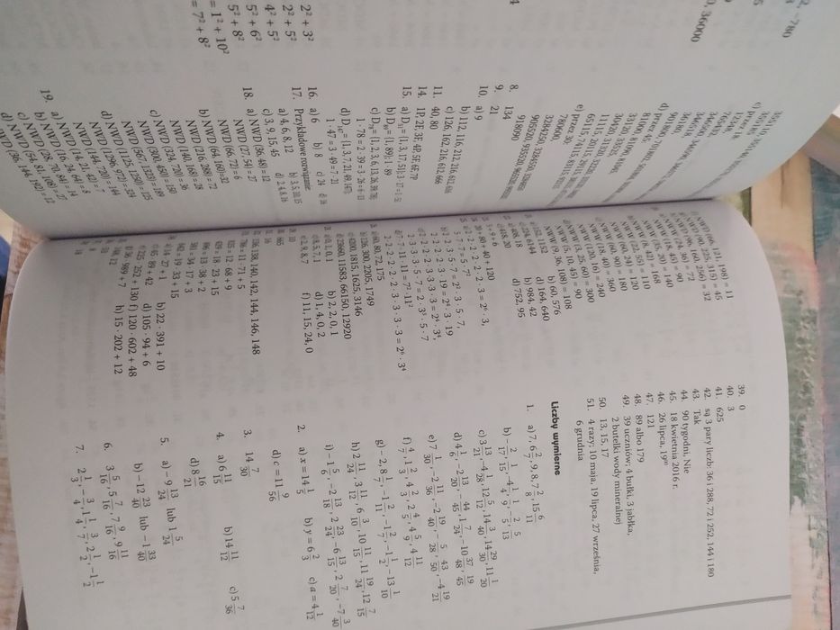 Licz ze mną, zbiór zadań z matematyki do klas 7 i 8