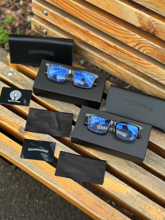 Окуляри Chrome Hearts чорні чоловічі прозорі очки Хром Хартс мужские