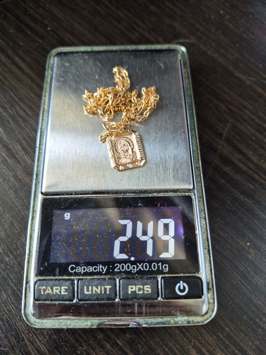 Золотая цепочка с ладанкрй 2.49 грамма 50 см
