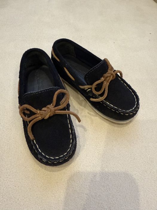 Дитячі лофери Premium Shoes, розмір 24, натуральна замша, темно-сині