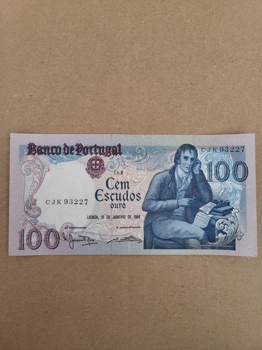Nota Cem Escudos - Manuel Maria Barbosa Du Bocage - 31/01/1984