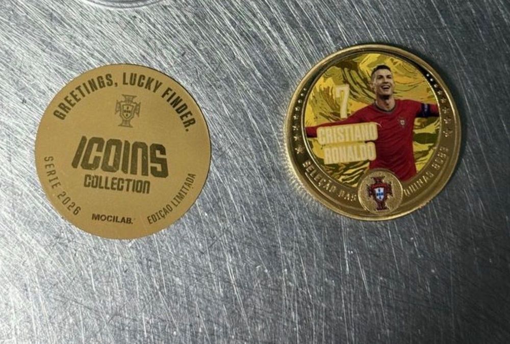 Moeda 24 kilates Cristiano Ronaldo