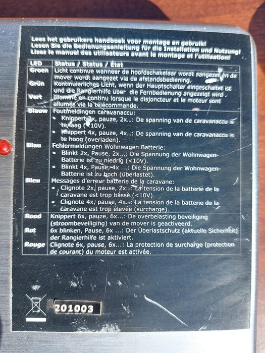 Centralka Sterownik Pilot Mover do przyczepy kempingowej