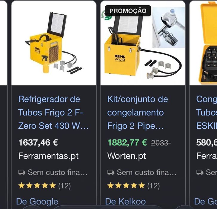 Máquina refrigeradora tubos frio
