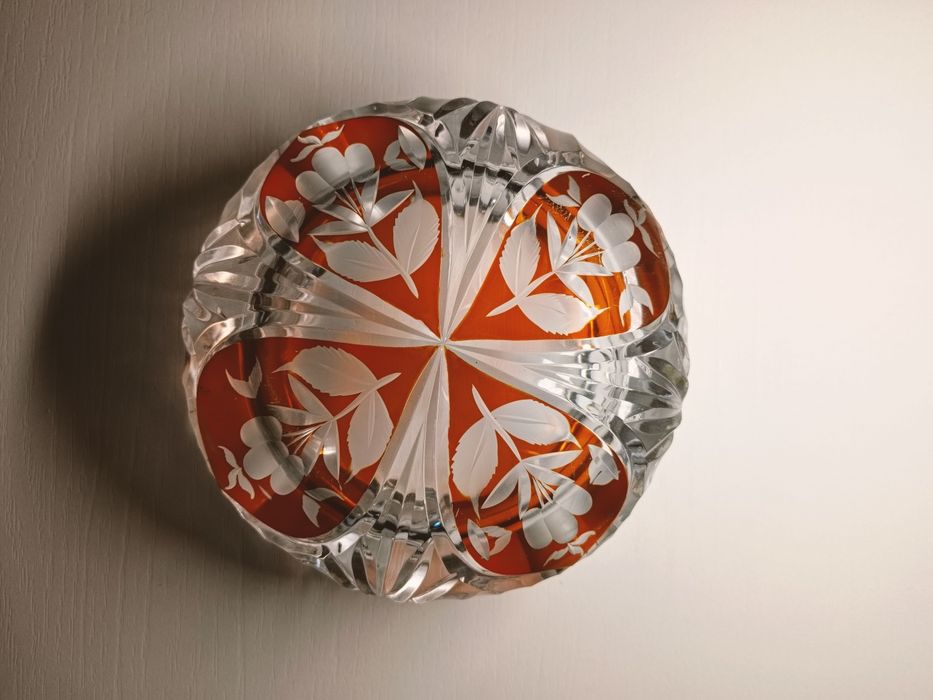 Kryształowa popielnica Huta Julia