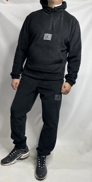 Мужской спортивный костюм на осень зиму из ткани полар флис