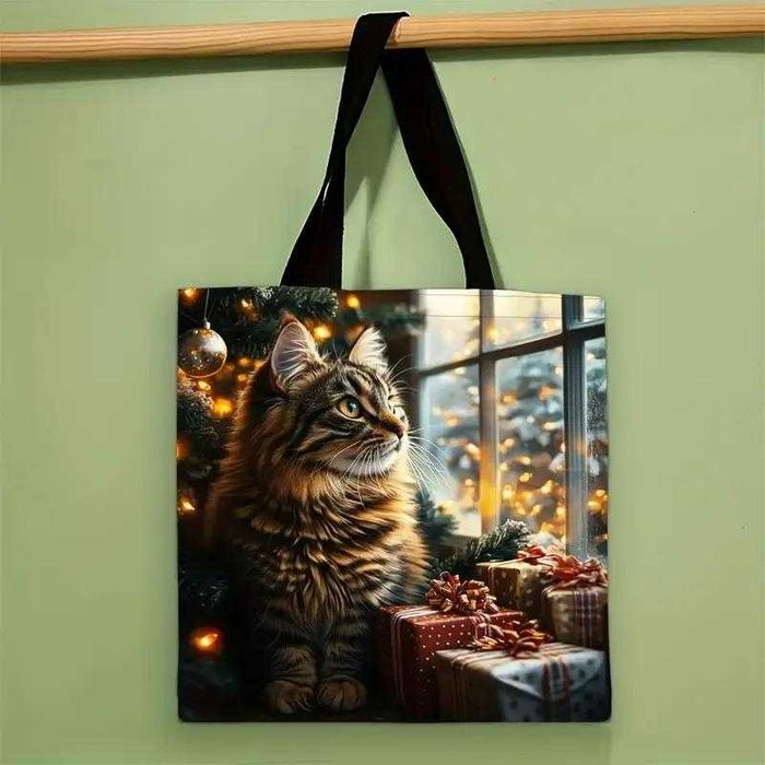 Новорічні шопери (1 ШТ. кожного принта) різдвяний аксесуар, подарунок.