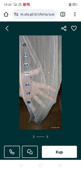 Sukienka tiulowa z cekinami