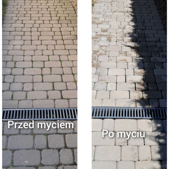 Mycie kostki brukowej