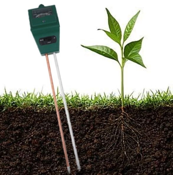 Aparelho para verificação solo do jardim ou plantas no interior casa