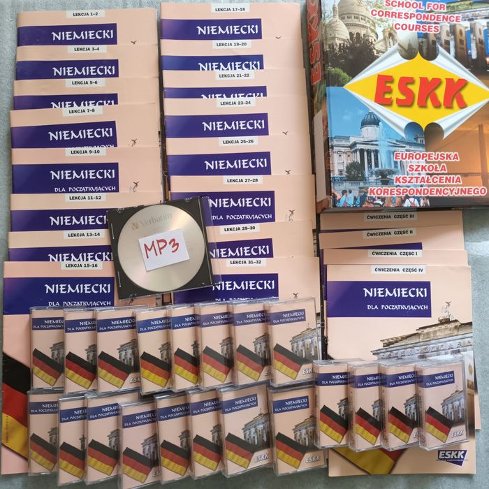 ESKK Kurs Niemiecki dla poczatkujących + kasety 1991 rok