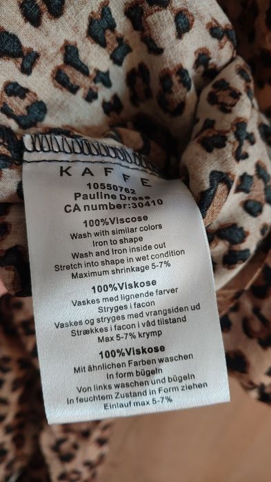 Kaffe sukienka 40 wiskoza koszulowa panterka