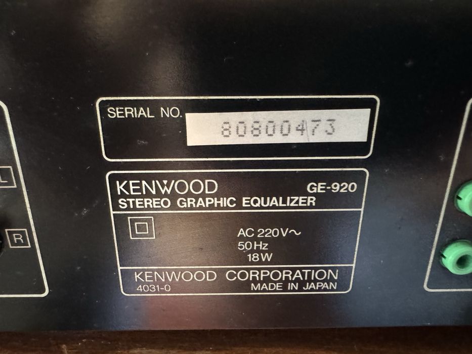 Equalizer Kenwood GE-920