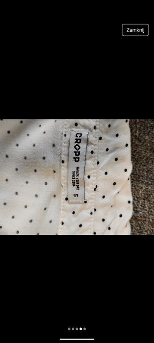 koszula w kropki grochy