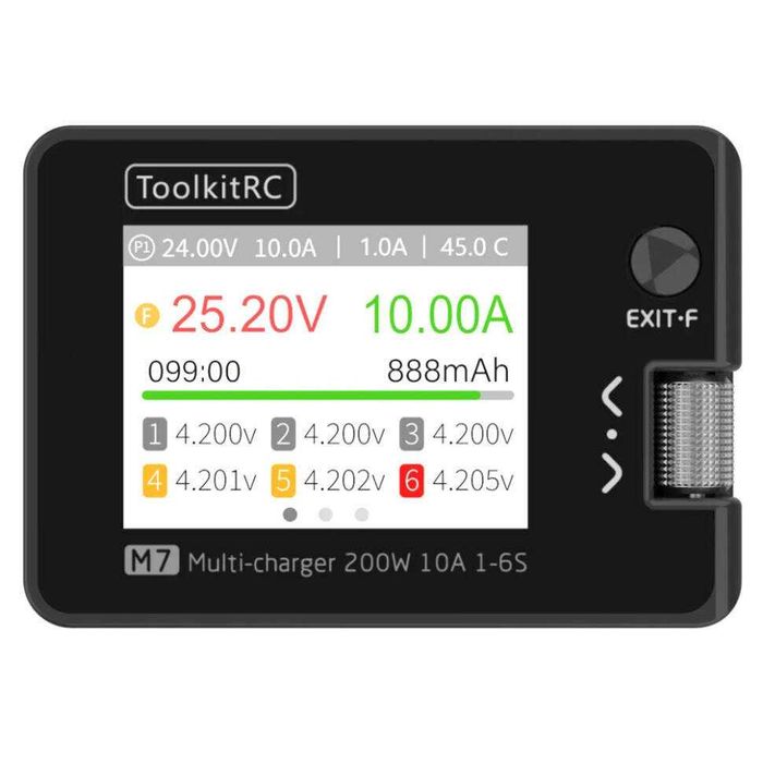 Зарядний пристрій ToolkitRC M7 (DC 200 Вт) - Наявність, Гарантія, Доставка