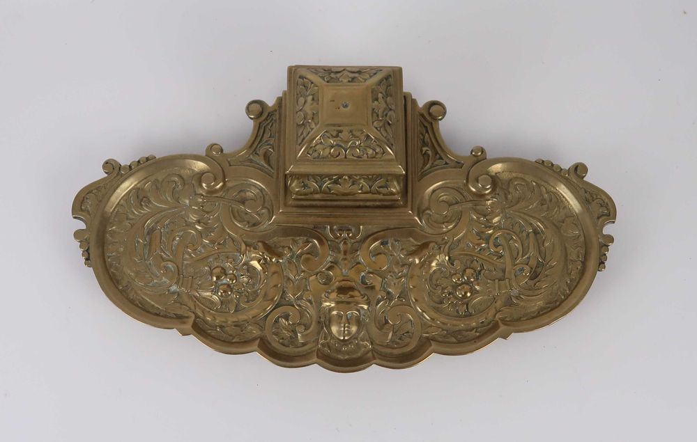 Tinteiro antigo Arte Nova com alma Vista Alegre