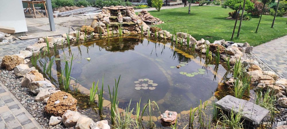 Строительство водоемов,садовые пруды,водопады,каскады, биоплато.