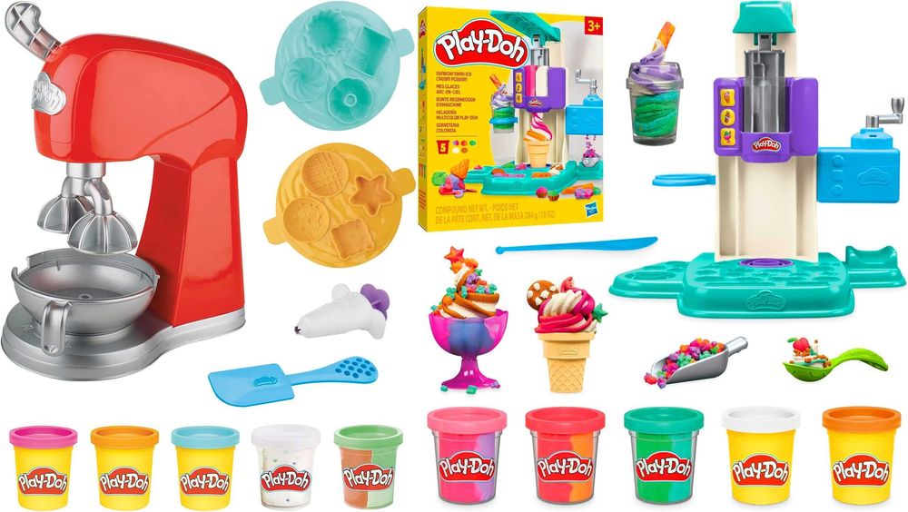Play-Doh Rainbow Swirl Ice Cream. Плей До світ морозива. Play-Doh Kitchen Magical Mixer. Плей До Кухня Магічний Міксер