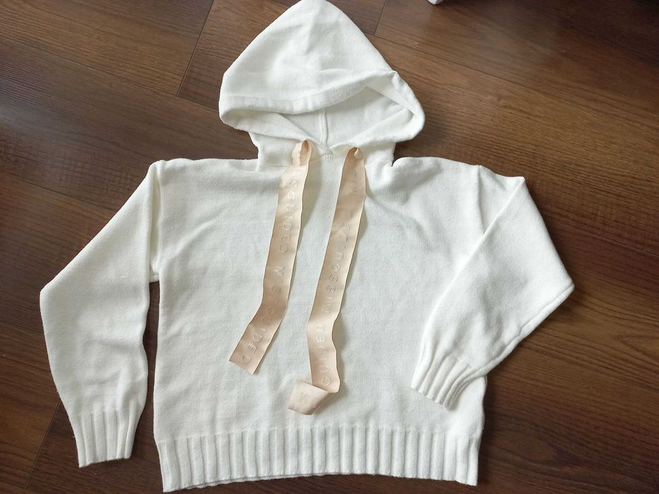 kremowy sweterek/bluza missguided, rozm 36