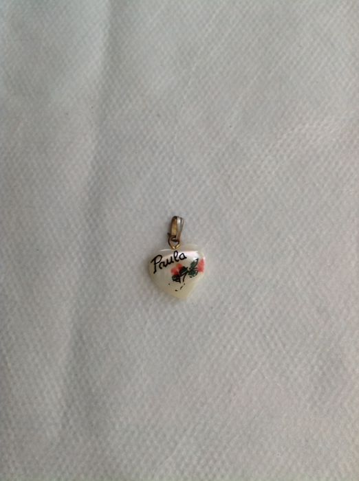 Coração vintage pintado á mão