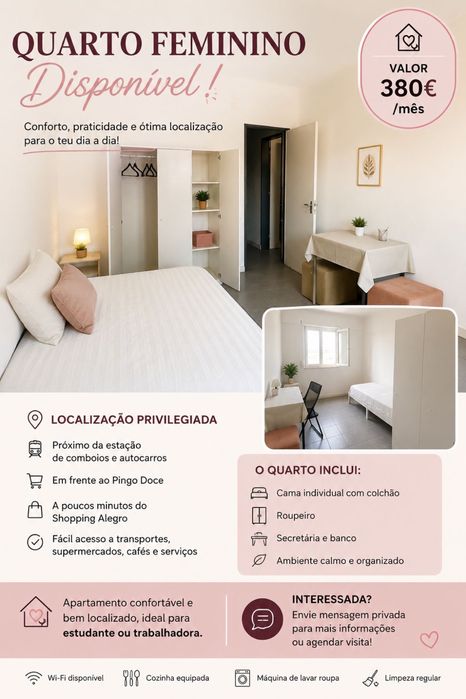 Quarto femino  em setubal