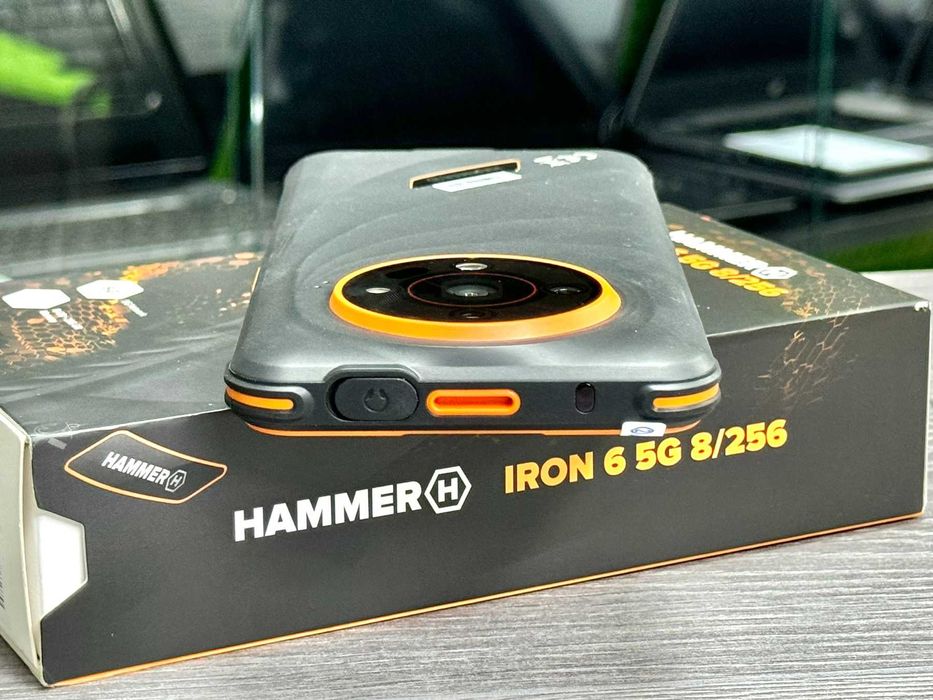 НОВИЙ!!! БРОНЬОВАНИЙ Смартфон HAMMER IRON 6 5G 8/256Gb HS2514 Orange