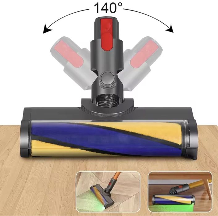 Світлодіодна щітка для насадки для підлоги для пилососа Dyson V7 V8 V11 V10 V15 Електрична щітка М’яка роликова щітка Запасні частини dyson