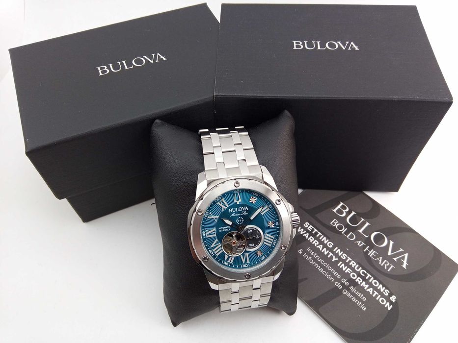 Часы с бриллиантовыми метками BULOVA 98D184 механика, автоподзавод