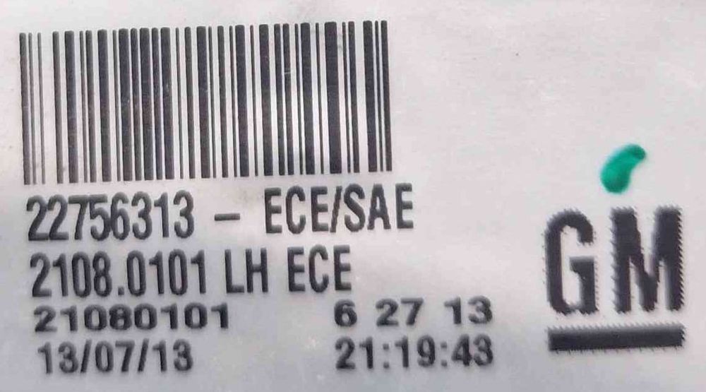 Farolim da Mala Esquerdo 22756313 - OPEL INSIGNIA A