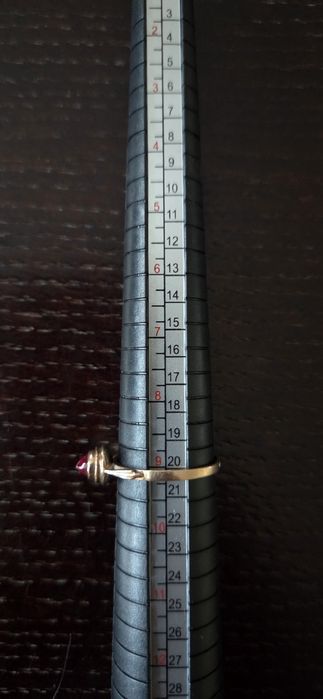 Pierścionek złoty rubinek  vintage