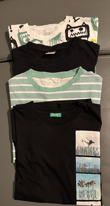 Koszulki dla chłopca (4 sztuki) roz. 164 Zara, Benetton, Cool Club