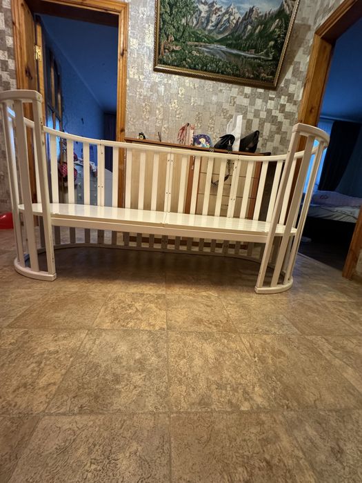 Ліжко овальне трансформер з матрасом (кокос + латекс)