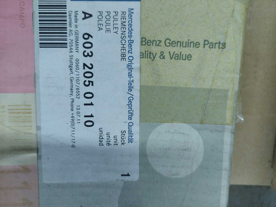 polie b/agua NOVA ORIGINAL mercedes sprinter b