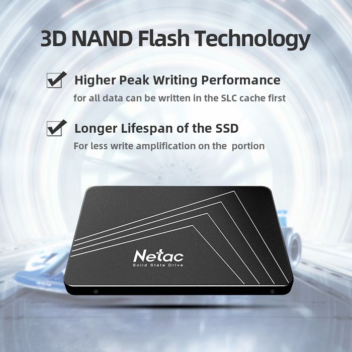 SSD диск Netac 512Gb, 2.5, SATA 3.