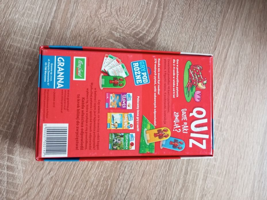 Gra planszowa Quiz Gdzie raki zimują