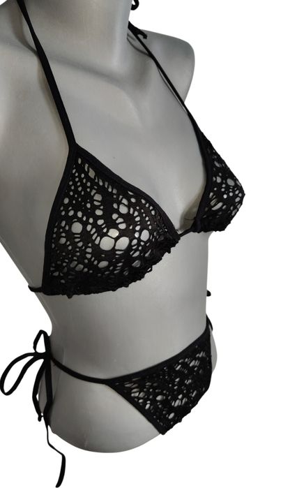 Piękne czarne bikini dwuczęściowy strój kąpielowy