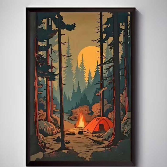 Nowy obraz na płótnie ognisko