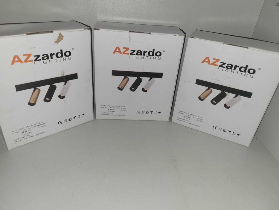 3x AZzardo Lampa szynowa ALFA NIKO TRACK MAGNETIC 7W 3000K Czarna