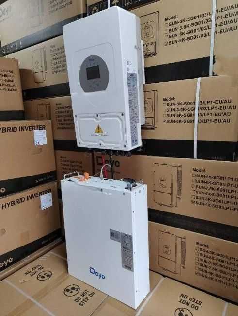 Инвертор deye 6 кВт чистый синус гибридный для дома Інвертор Батарея