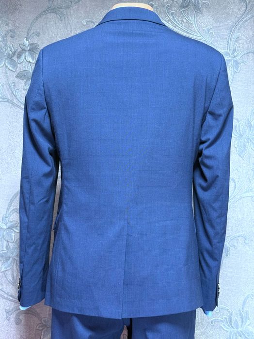 Мужской костюм двойка 46 размер на свадьбу синий нарядный