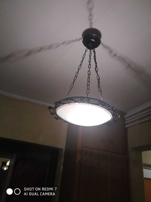 Lampa wisząca metalowe okucia