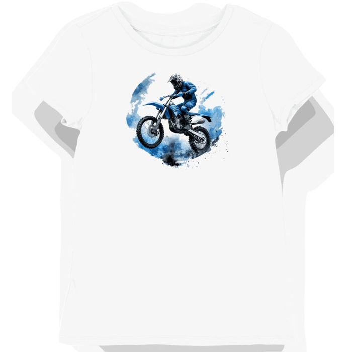 Koszulka damska biała Skok Motocyklowy w Mistycznej Aurze 2XL