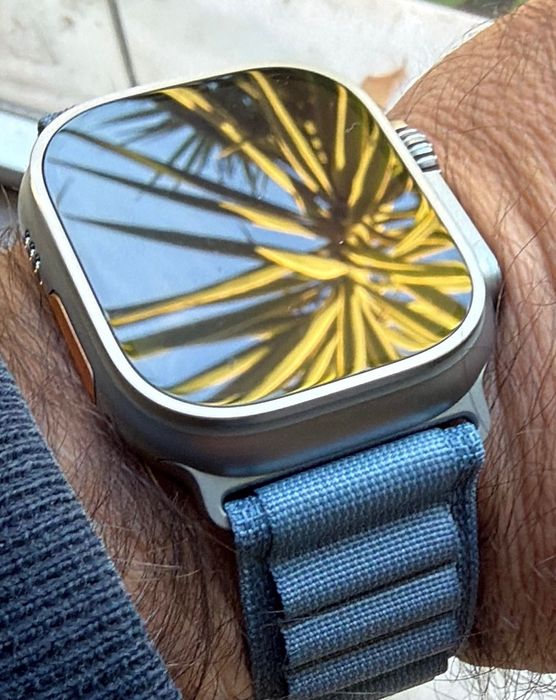 Apple Watch Ultra 3 Titanio Natural - Bracelete Loop Alpine Azul (M)