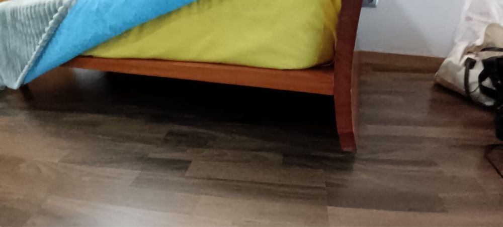 Cama solteiro com estrado e colchão