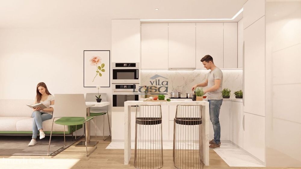 Apartamento T1 Novo com garagem em Vilar de Paraiso, Vila Nova de Gaia
