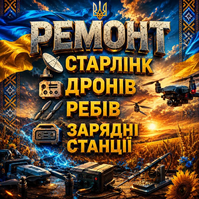 Ремонт Starlink, дронів, РЕБ і зарядних станцій